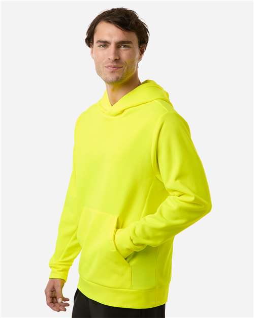 Team 365 Unisex Squad Hooded Tech Fleece Pullover - TT400 Safety Yellow
