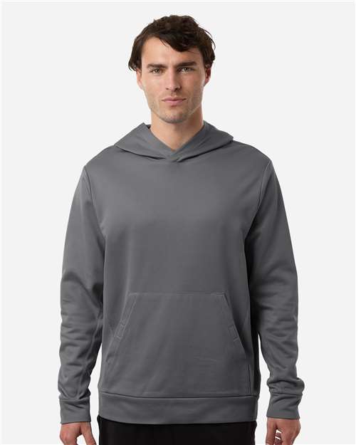 Team 365 Unisex Squad Hooded Tech Fleece Pullover - TT400 Sport Graphite
