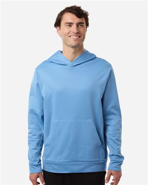 Team 365 Unisex Squad Hooded Tech Fleece Pullover - TT400 Sport Light Blue