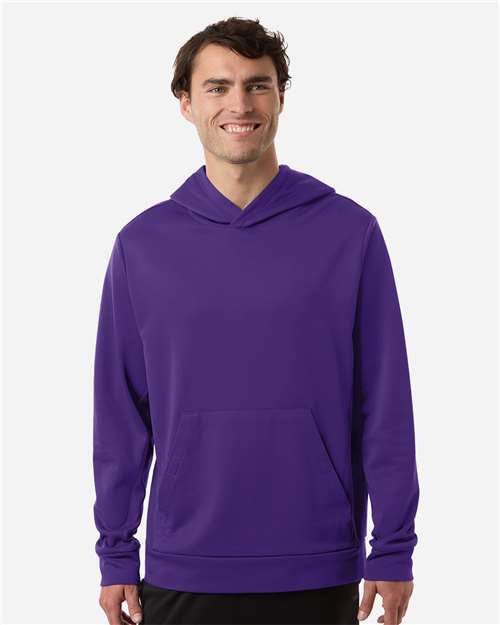 Team 365 Unisex Squad Hooded Tech Fleece Pullover - TT400 Sport Purple