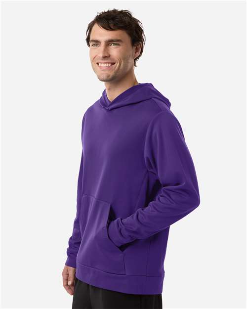 Team 365 Unisex Squad Hooded Tech Fleece Pullover - TT400 Sport Purple