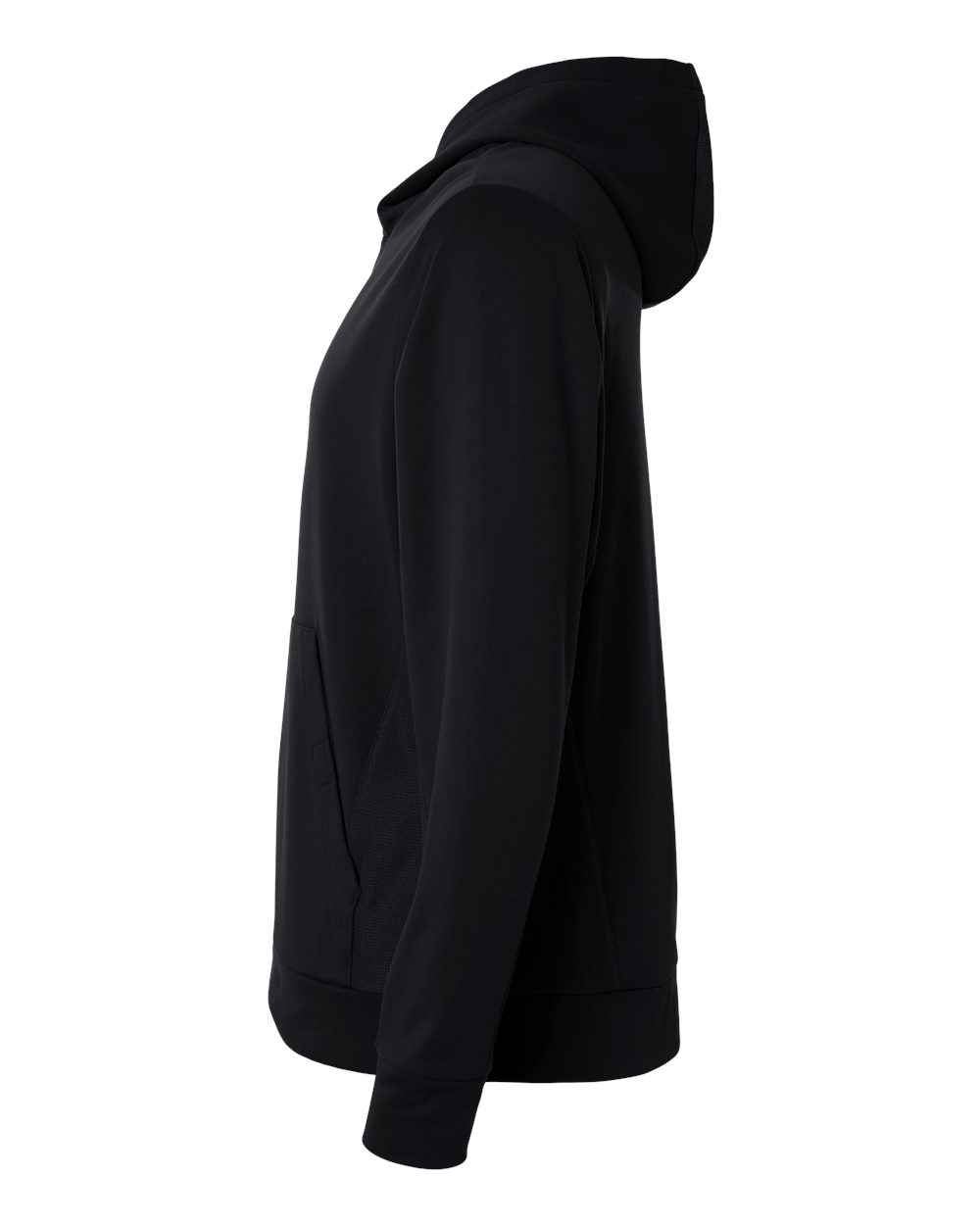 Team 365 Unisex Squad Hooded Tech Fleece Pullover - TT400 Black