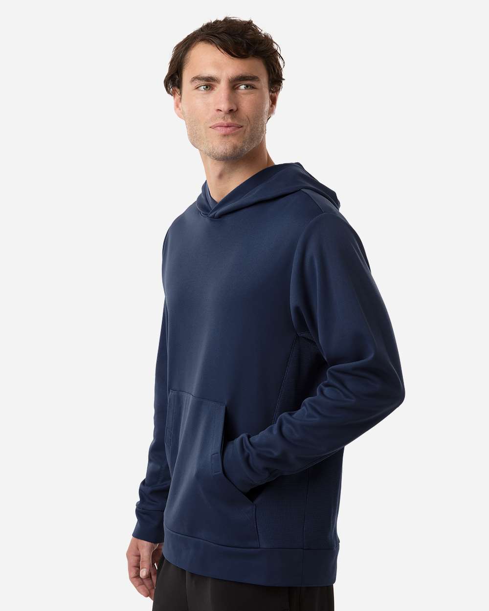 Team 365 Unisex Squad Hooded Tech Fleece Pullover - TT400 Sport Dark Navy