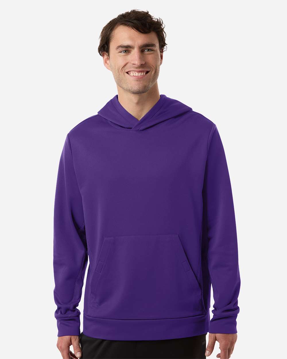 Team 365 Unisex Squad Hooded Tech Fleece Pullover - TT400 Sport Purple