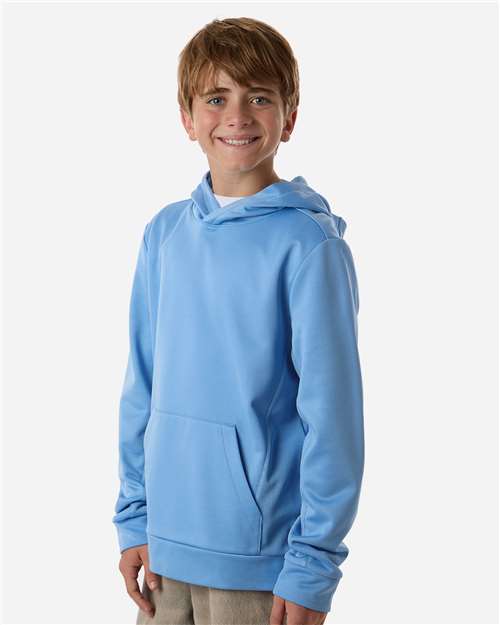 Team 365 Youth Squad Hooded Tech Fleece Pullover - TT400Y Sport Light Blue
