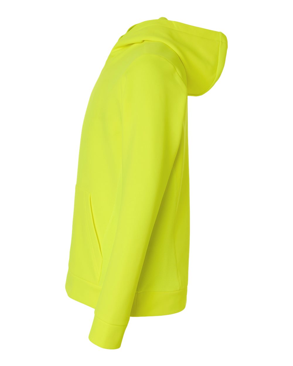 Team 365 Youth Squad Hooded Tech Fleece Pullover - TT400Y Safety Yellow
