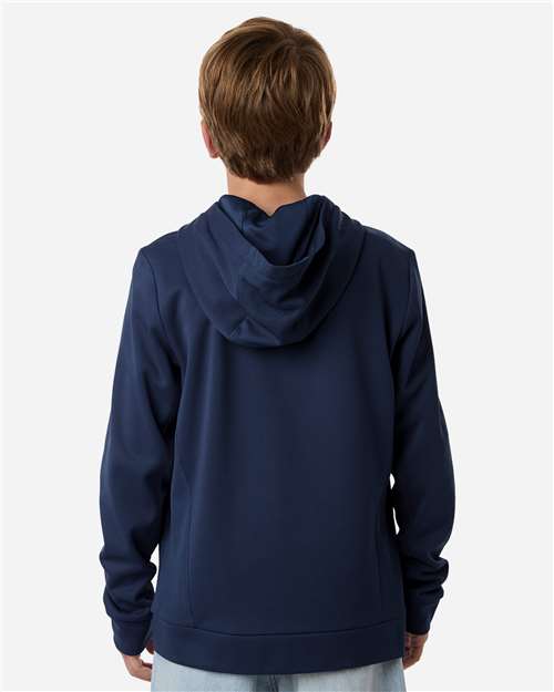 Team 365 Youth Squad Hooded Tech Fleece Pullover - TT400Y Sport Dark Navy