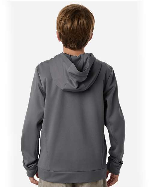 Team 365 Youth Squad Hooded Tech Fleece Pullover - TT400Y Sport Graphite