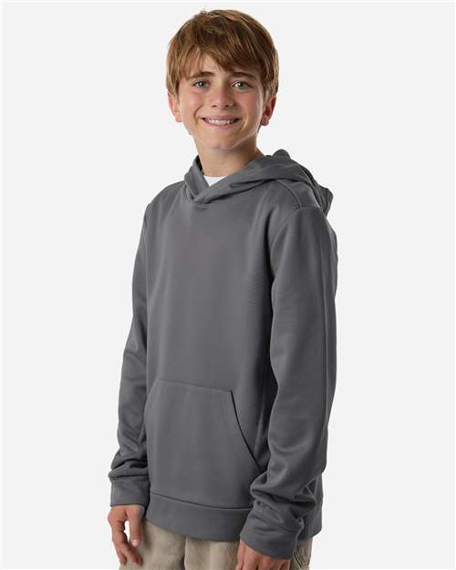 Team 365 Youth Squad Hooded Tech Fleece Pullover - TT400Y Sport Graphite