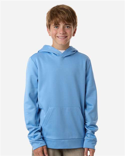 Team 365 Youth Squad Hooded Tech Fleece Pullover - TT400Y Sport Light Blue