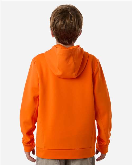 Team 365 Youth Squad Hooded Tech Fleece Pullover - TT400Y Sport Orange
