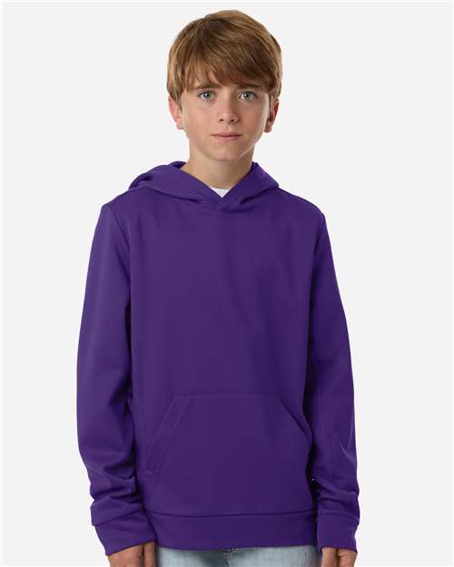 Team 365 Youth Squad Hooded Tech Fleece Pullover - TT400Y Sport Purple