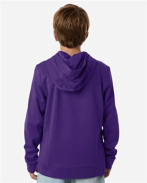 Team 365 Youth Squad Hooded Tech Fleece Pullover - TT400Y Sport Purple