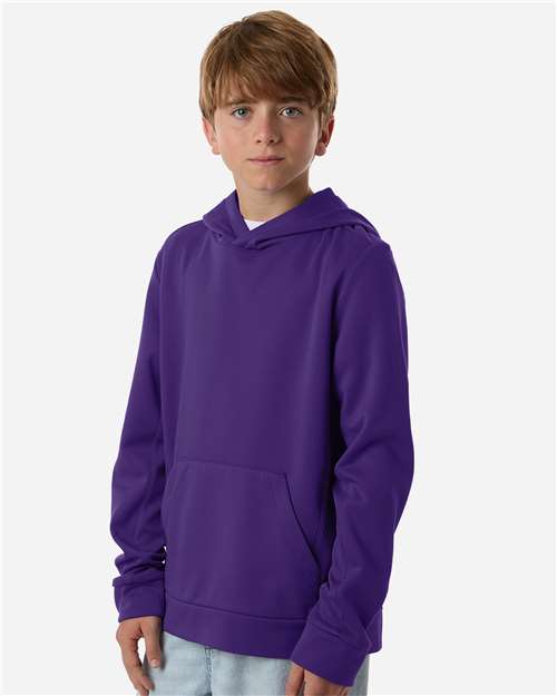 Team 365 Youth Squad Hooded Tech Fleece Pullover - TT400Y Sport Purple