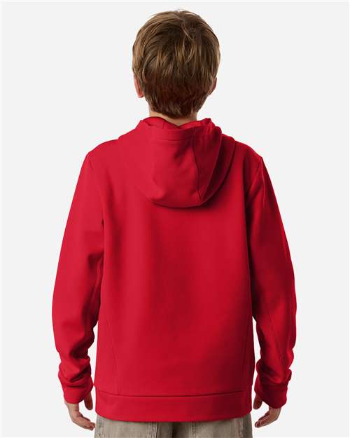 Team 365 Youth Squad Hooded Tech Fleece Pullover - TT400Y Sport Red