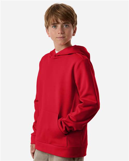 Team 365 Youth Squad Hooded Tech Fleece Pullover - TT400Y Sport Red