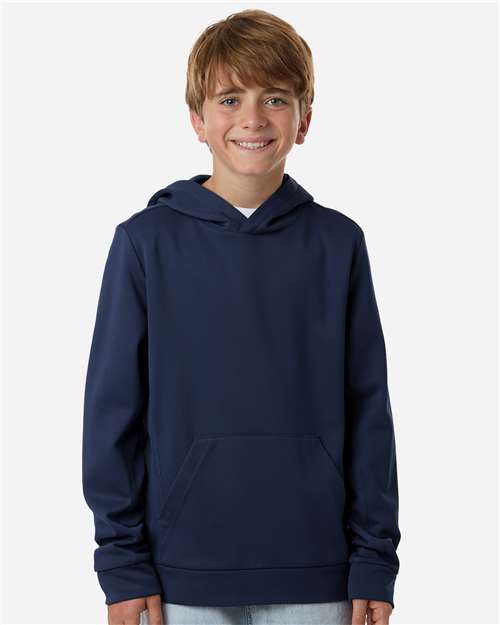Team 365 Youth Squad Hooded Tech Fleece Pullover - TT400Y Sport Dark Navy