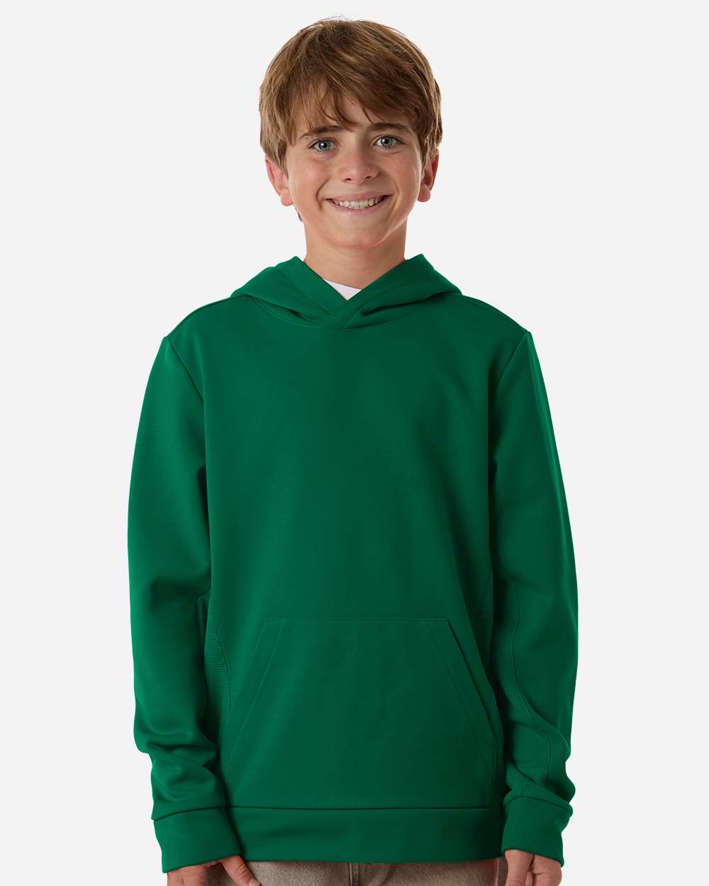 Team 365 Youth Squad Hooded Tech Fleece Pullover - TT400Y Sport Forest