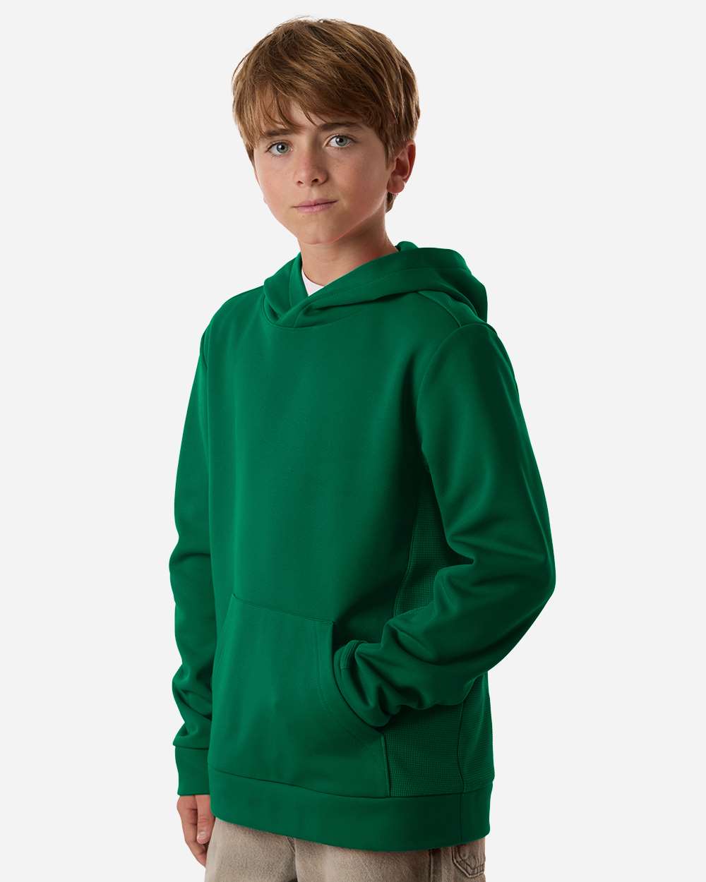 Team 365 Youth Squad Hooded Tech Fleece Pullover - TT400Y Sport Forest