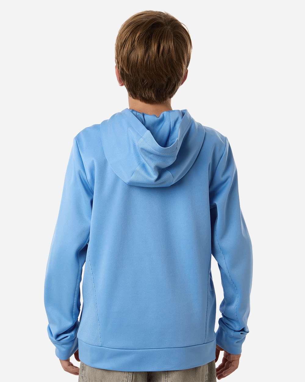 Team 365 Youth Squad Hooded Tech Fleece Pullover - TT400Y Sport Light Blue