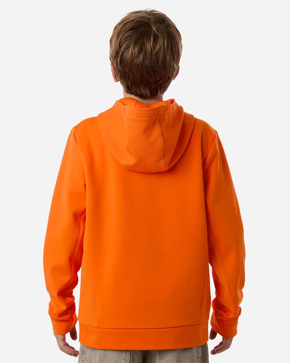Team 365 Youth Squad Hooded Tech Fleece Pullover - TT400Y Sport Orange
