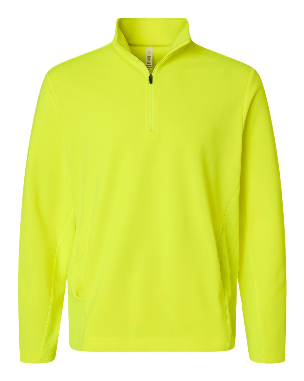 Team 365 Unisex Squad Cadet Quarter-Zip Tech Fleece Pullover - TT401 Safety Yellow