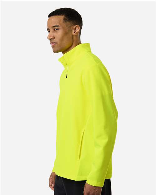 Team 365 Unisex Squad Cadet Quarter-Zip Tech Fleece Pullover - TT401 Safety Yellow