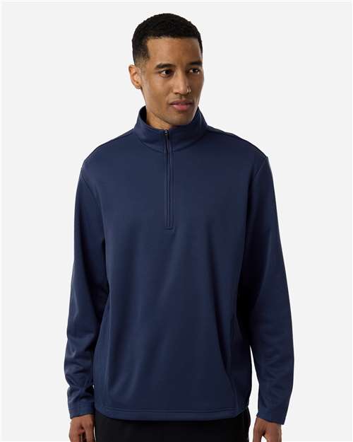 Team 365 Unisex Squad Cadet Quarter-Zip Tech Fleece Pullover - TT401 Sport Dark Navy