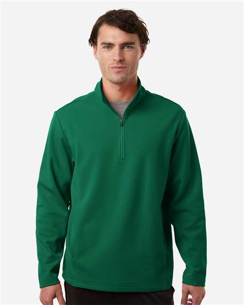 Team 365 Unisex Squad Cadet Quarter-Zip Tech Fleece Pullover - TT401 Sport Forest