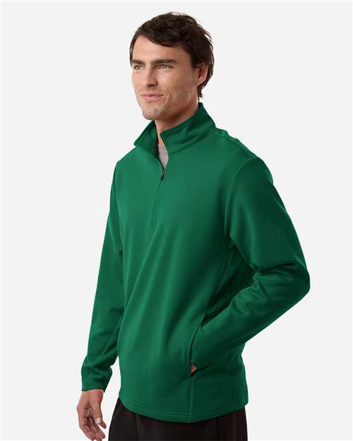 Team 365 Unisex Squad Cadet Quarter-Zip Tech Fleece Pullover - TT401 Sport Forest