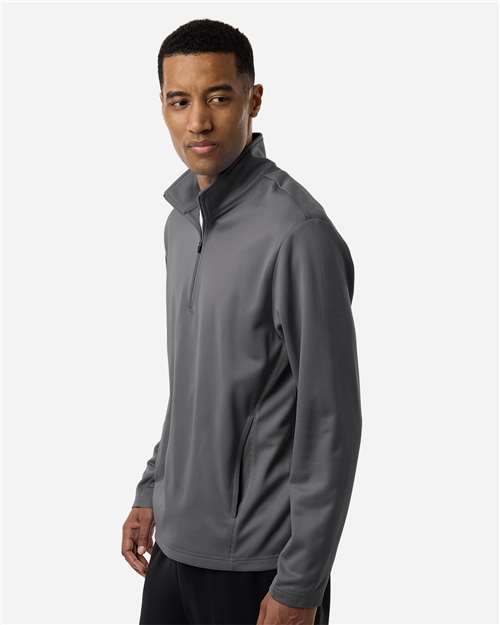 Team 365 Unisex Squad Cadet Quarter-Zip Tech Fleece Pullover - TT401 Sport Graphite