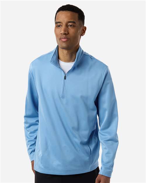 Team 365 Unisex Squad Cadet Quarter-Zip Tech Fleece Pullover - TT401 Sport Light Blue