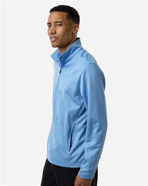 Team 365 Unisex Squad Cadet Quarter-Zip Tech Fleece Pullover - TT401 Sport Light Blue
