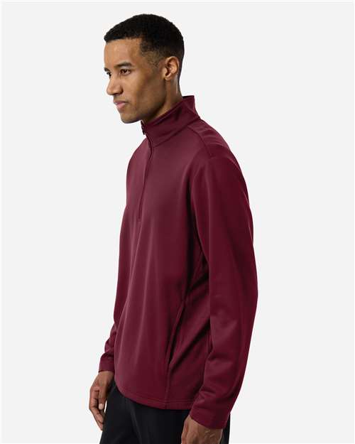 Team 365 Unisex Squad Cadet Quarter-Zip Tech Fleece Pullover - TT401 Sport Maroon