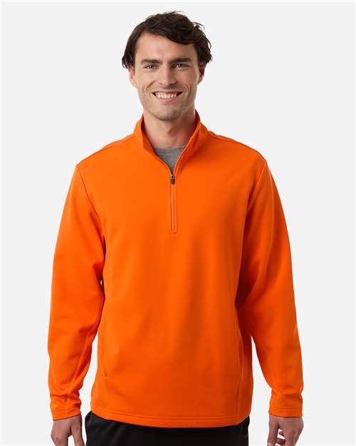 Team 365 Unisex Squad Cadet Quarter-Zip Tech Fleece Pullover - TT401 Sport Orange