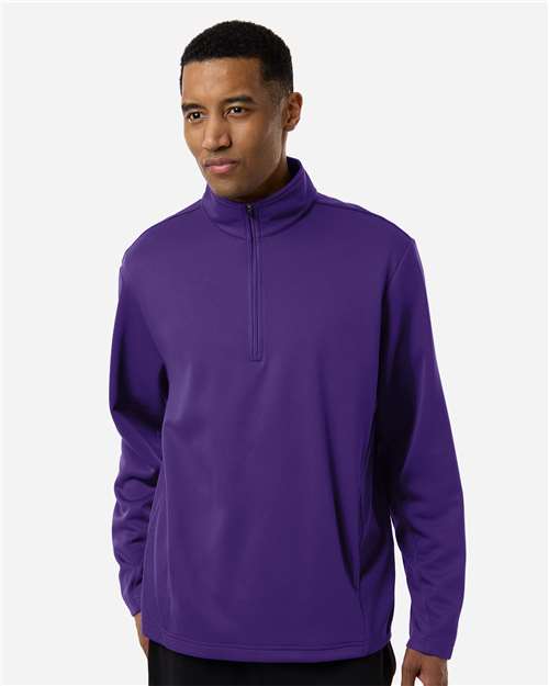 Team 365 Unisex Squad Cadet Quarter-Zip Tech Fleece Pullover - TT401 Sport Purple