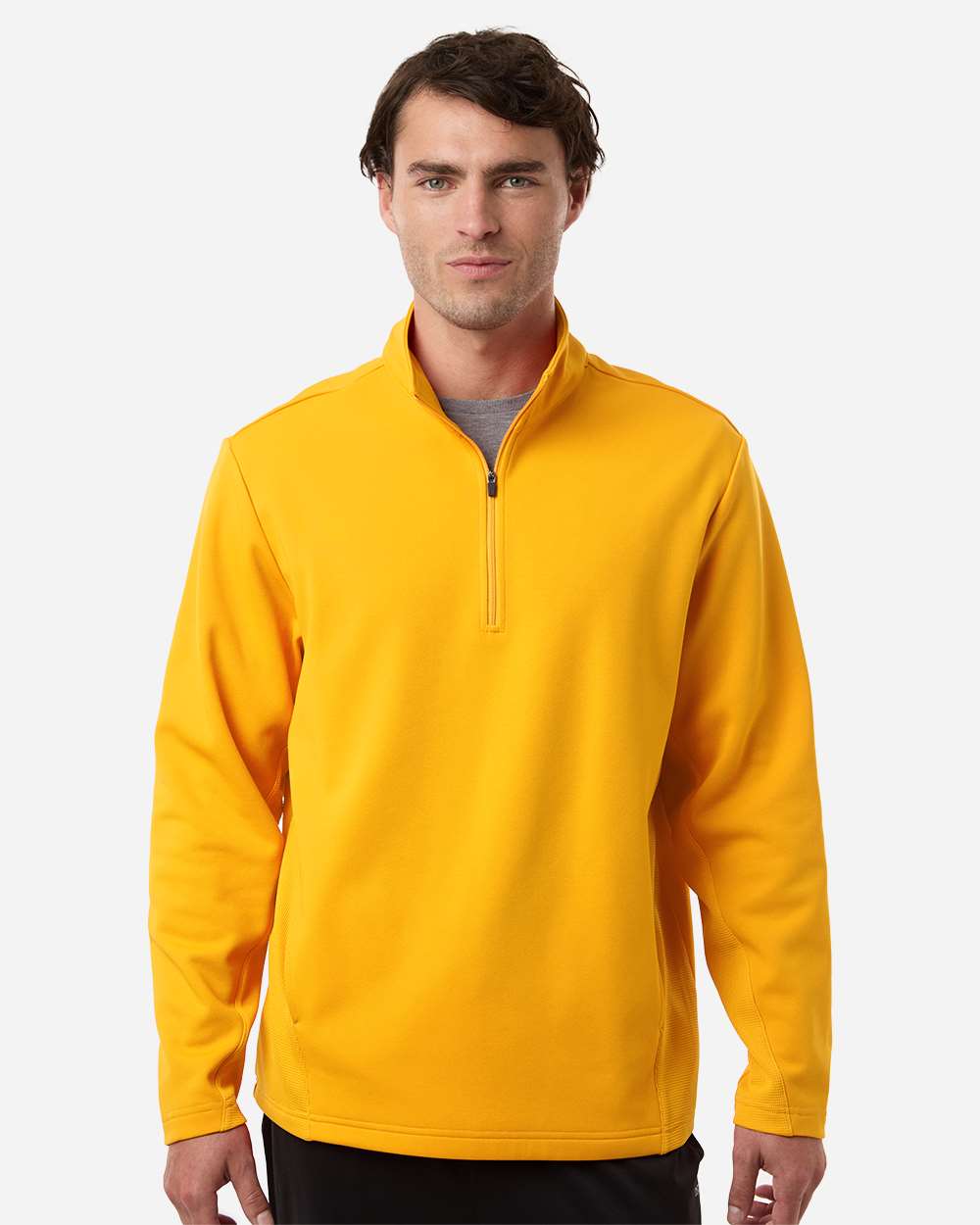 Team 365 Unisex Squad Cadet Quarter-Zip Tech Fleece Pullover - TT401 Sport Athletic Gold