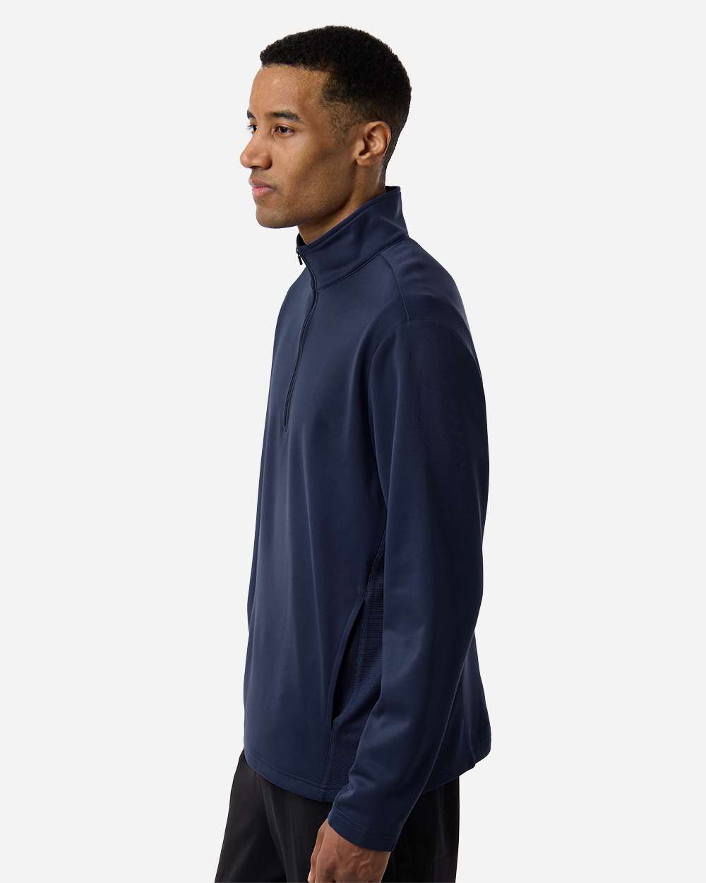 Team 365 Unisex Squad Cadet Quarter-Zip Tech Fleece Pullover - TT401 Sport Dark Navy