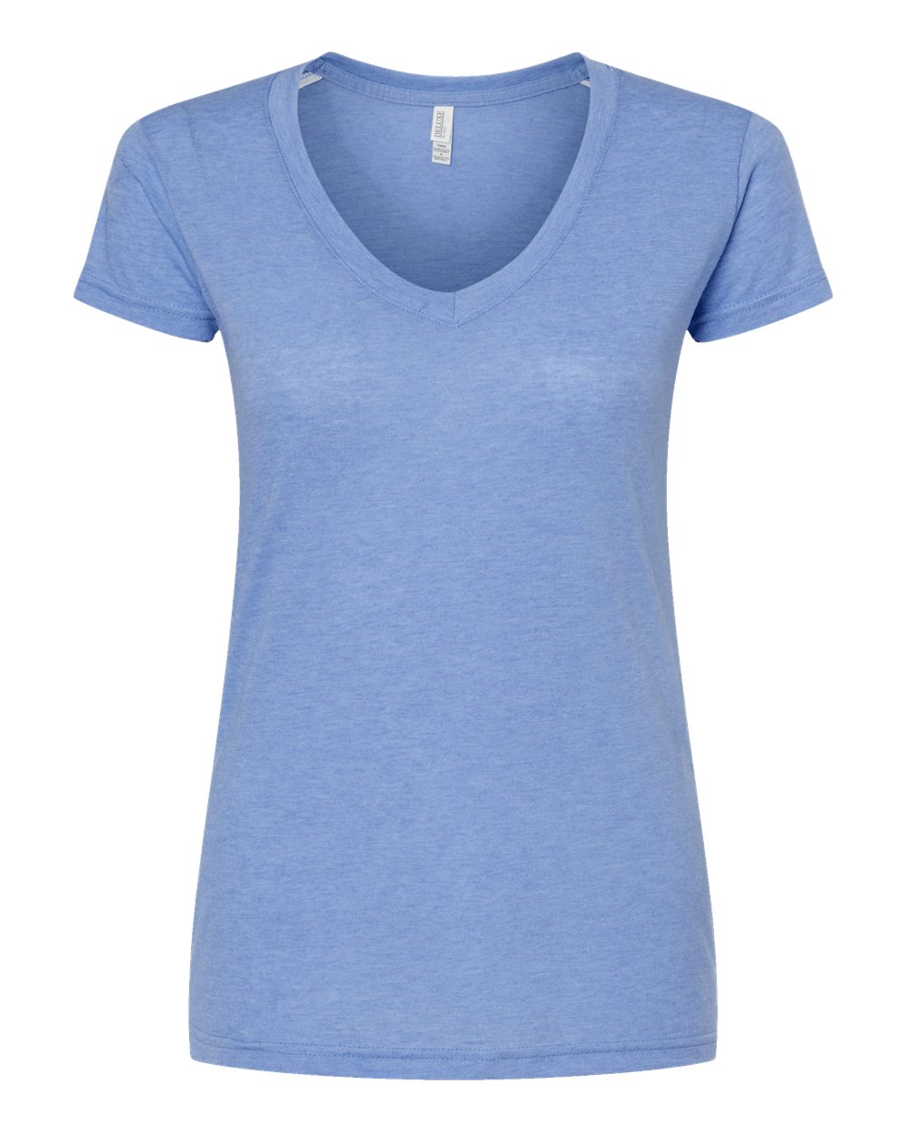 M&O Women's Deluxe Blend V-Neck T-Shirt - 3542 - 3542M Heather Blue
