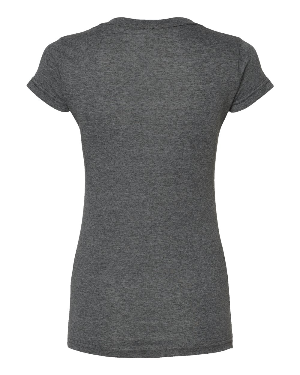 M&O Women's Deluxe Blend V-Neck T-Shirt - 3542 - 3542M Heather Charcoal