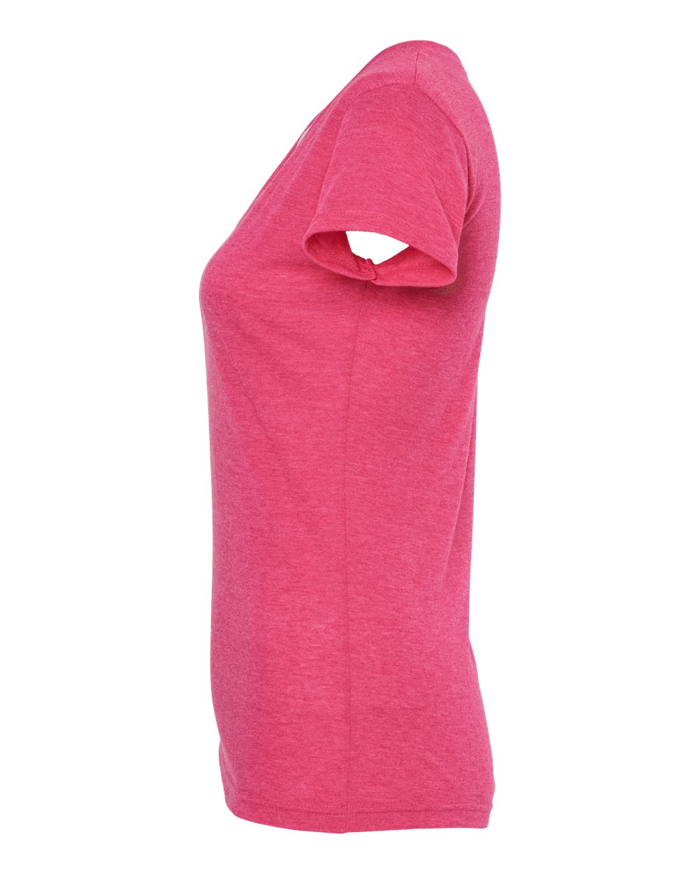 M&O Women's Deluxe Blend V-Neck T-Shirt - 3542 - 3542M Heather Fuchsia