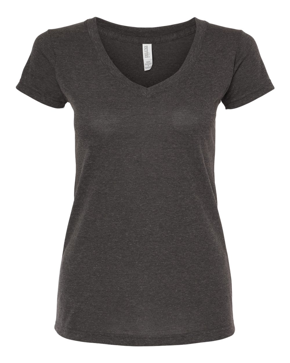 M&O Women's Deluxe Blend V-Neck T-Shirt - 3542 - 3542M Heather Graphite
