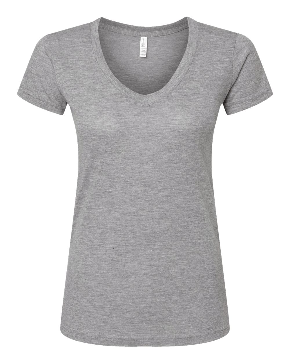 M&O Women's Deluxe Blend V-Neck T-Shirt - 3542 - 3542M Heather Grey