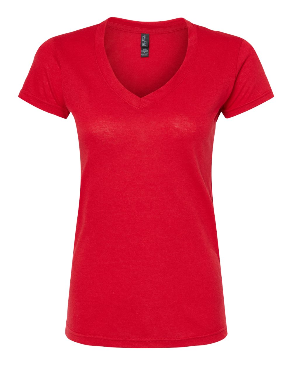 M&O Women's Deluxe Blend V-Neck T-Shirt - 3542 - 3542M Red