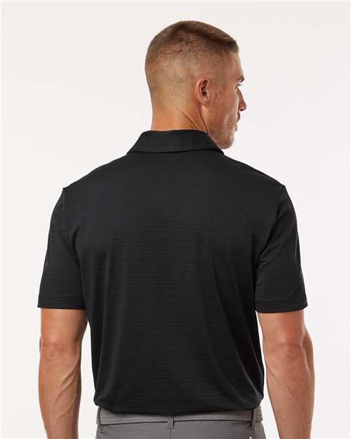 Adidas Men's Textured Stripe Polo - A704 Black