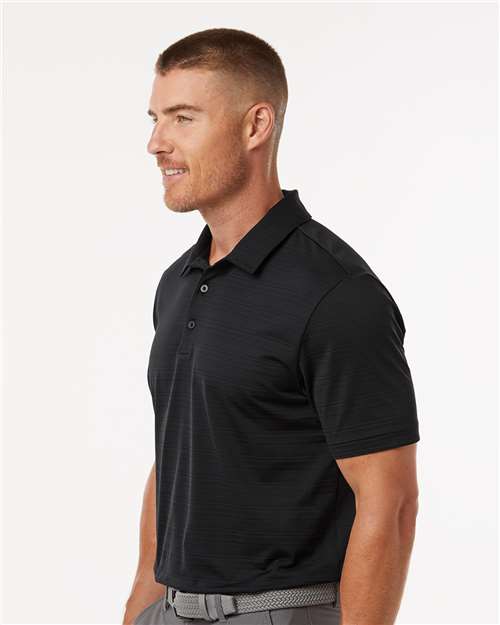 Adidas Men's Textured Stripe Polo - A704 Black