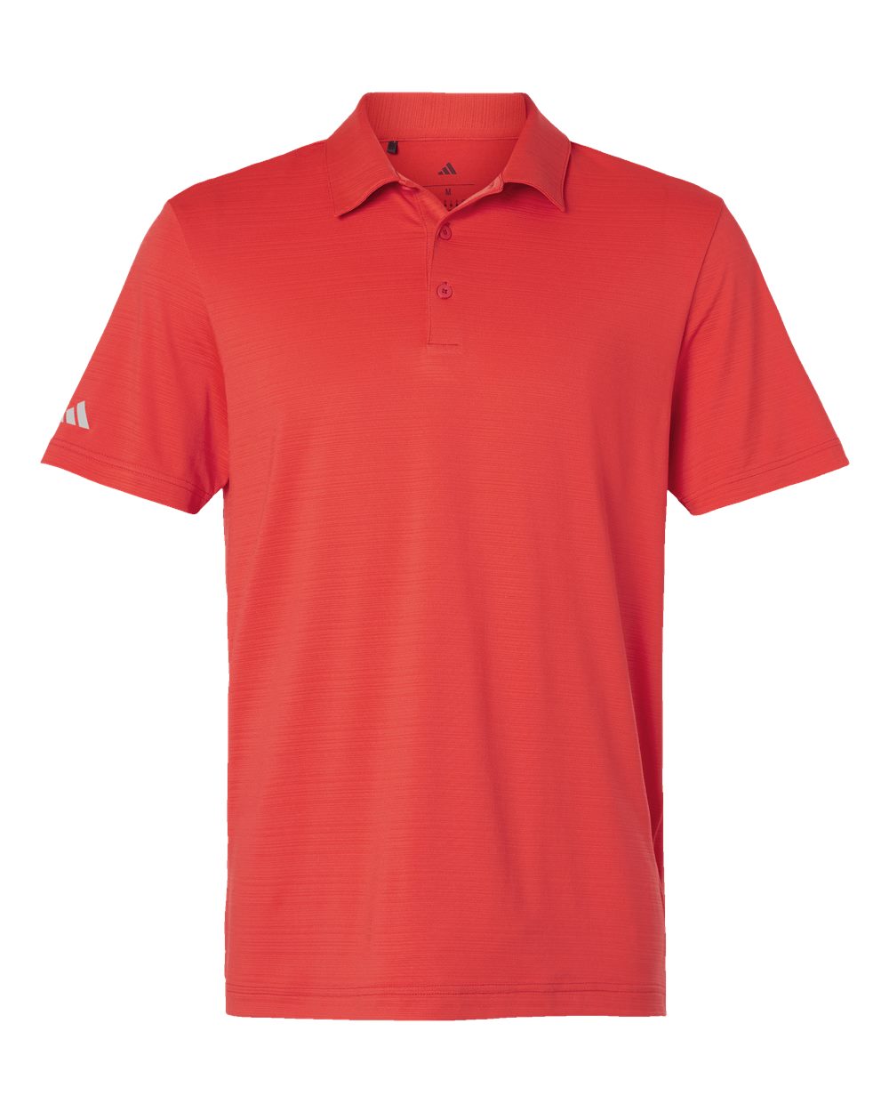 Adidas Men's Textured Stripe Polo - A704 Bright Red