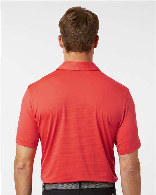 Adidas Men's Textured Stripe Polo - A704 Bright Red