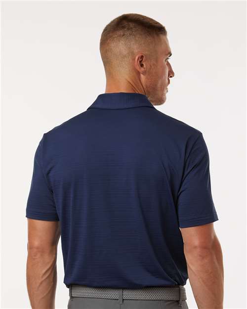 Adidas Men's Textured Stripe Polo - A704 Dark Blue