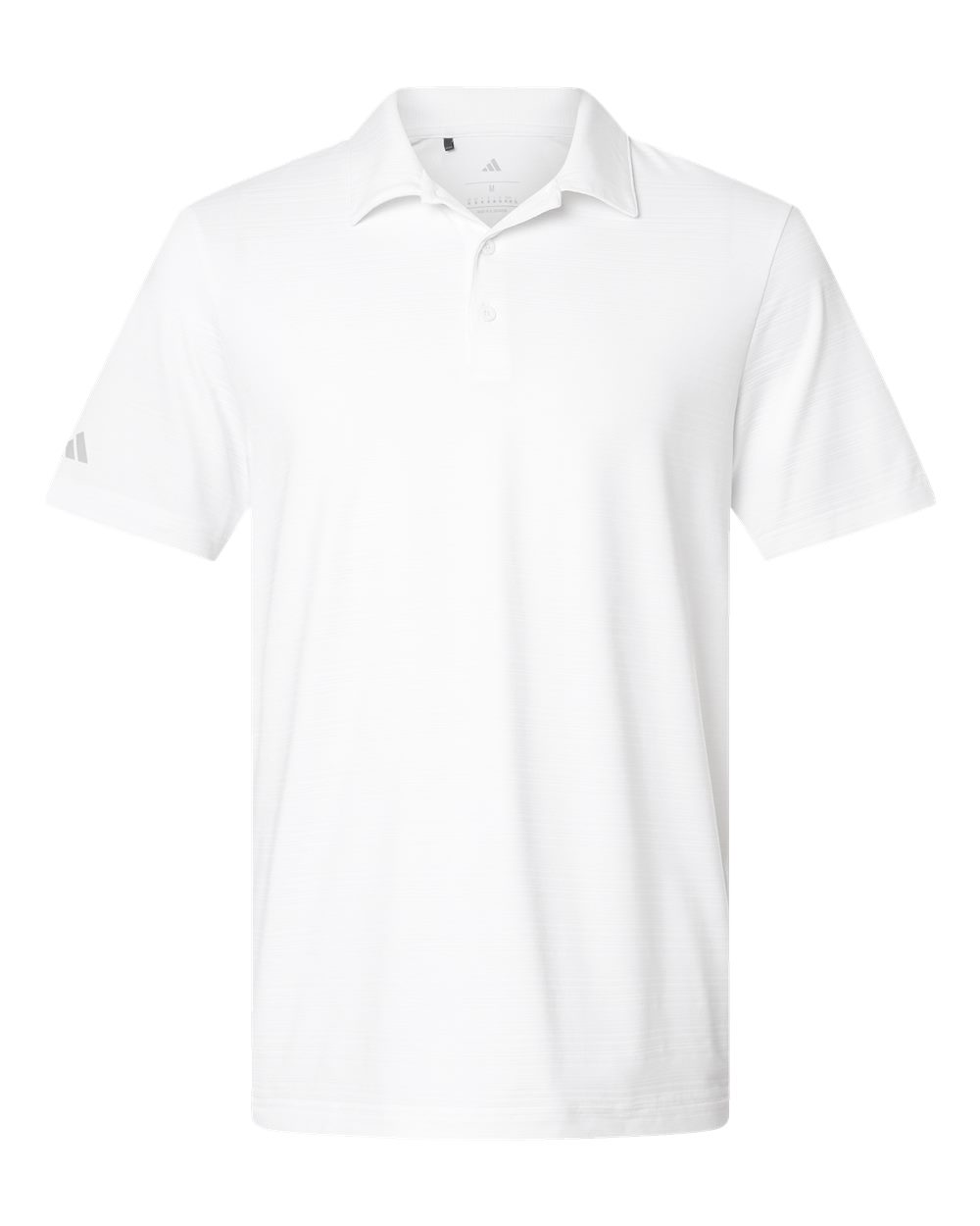 Adidas Men's Textured Stripe Polo - A704 White